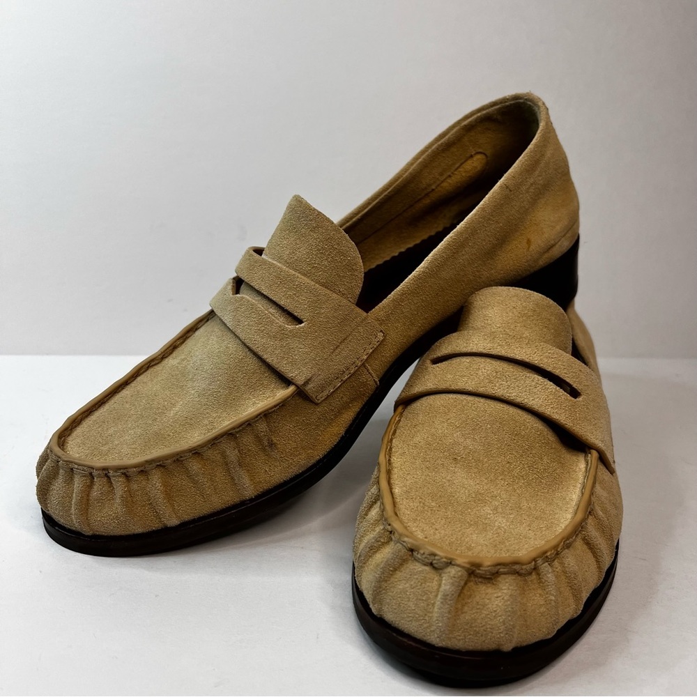 rag & bone Tan Suede Penny Loafers